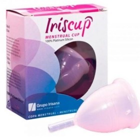 IRISCUP Menstruationstasse Groß - Silikon, wiederverwendbar, inkl. Sterilisationsbeutel