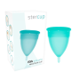 STERCUP - FDA Silikon Menstruationstasse Aquamarin - Größe S
