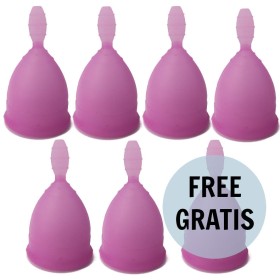 NINA KIKÍ Menstruationstasse Größe L Lila 6+1 Gratis