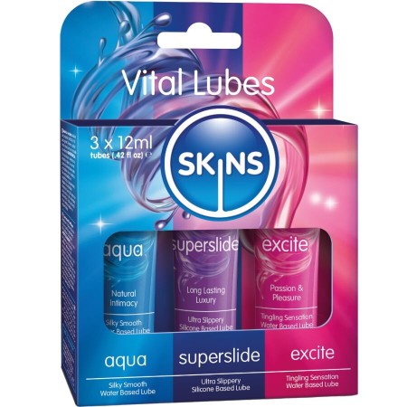 SKINS - Vital Lubes Kit: Aqua, Superslide & Excite 3 x 12 ml