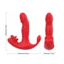 ARMONY Analvibrator Panty mit Fernbedienung, C- und G-Punkt Stimulator, Rot