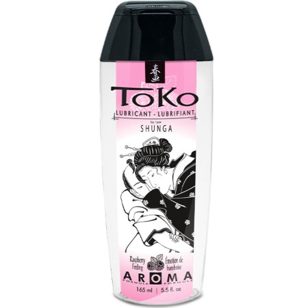 SHUNGA Toko Aroma Himbeer-Lubrikant 165 ml – Wasserbasiert, Geschmackvoll und Kompatibel