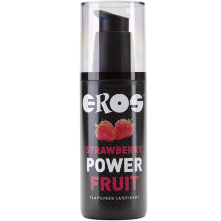EROS POWER LINE - Erdbeer Power Fruit Gleitmittel 125 ml, wasserbasiert mit Silikon