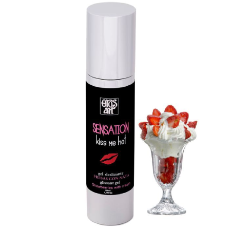 EROS-ART SENSATION Natürlicher Gleitgel Erdbeeren mit Sahne 50 ml