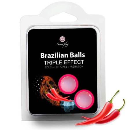 SECRETPLAY - Set mit 2 Brazilian Balls mit Dreifachem Effekt