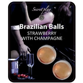 SECRETPLAY - 2er Set Brazilian Balls Erdbeeren mit Cava Aroma
