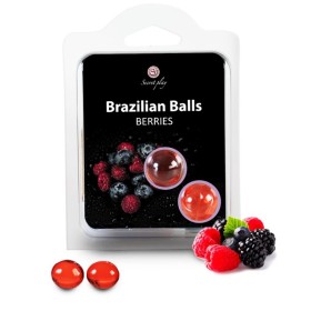 SECRETPLAY Brazilian Balls Frutas del Bosque - 2er Set mit aromatisiertem Gleitmittel