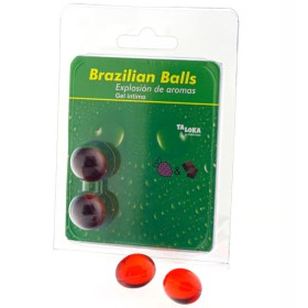 TALOKA - 2 Brazilian Balls Intimes Gel Erdbeere & Schokolade