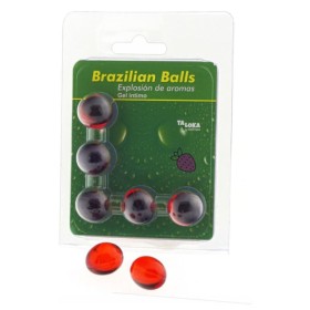 TALOKA - 5 Brazilian Balls Intimes Erdbeer-Gel 5er Pack