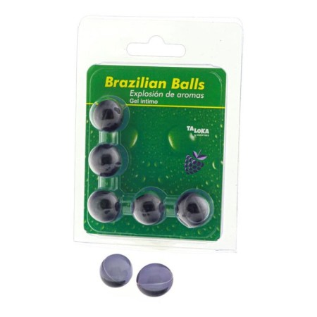 TALOKA Brazilian Balls Intimgel mit Waldfrüchte-Aroma – 5 Stück