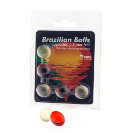TALOKA - 5 Brazilian Balls Gel mit superheißem Effekt, aufregendes Massagegel