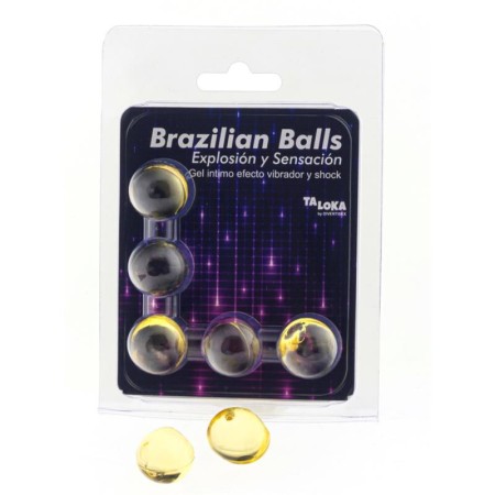 TALOKA - 5 Brazilian Balls Gel mit Vibrations- und Schockeffekt
