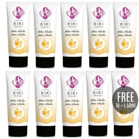 KIKÍ TRAVEL - Gleitgel mit Piña Colada Geschmack 50ml 10 + 1 Gratis