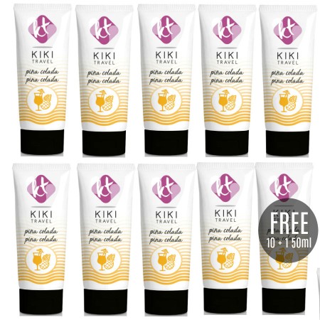 KIKÍ TRAVEL - Gleitgel mit Piña Colada Geschmack 50ml 10 + 1 Gratis