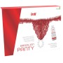 INTT RELEASES - Roter Brazilian Slip mit Perlen und 50 ml Erdbeer-Gleitgel