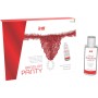 INTT RELEASES - Roter Brazilian Slip mit Perlen und 50 ml Erdbeer-Gleitgel