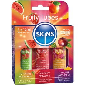 SKINS - FRUITY LUBES KIT Wassermelon, Erdbeere & Mango 3 x 12 ml