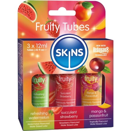 SKINS - FRUITY LUBES KIT Wassermelon, Erdbeere & Mango 3 x 12 ml