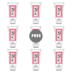 AQUA TRAVEL - Wasserbasierter Erdbeer-Sahne-Liebesgleitgel - 50 ml 8+1 GRATIS