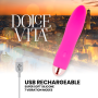 DOLCE VITA - Wiederaufladbarer Vibrator Four Rosa mit 7 Geschwindigkeiten
