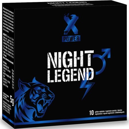 XPOWER Night Legend - Schnelle Wirkung für Erektion und Leistung, 10 Kapseln