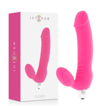 INTENSE - SUGAR Sieben Vibrationsmodi Silikon Dildo Fuchsia