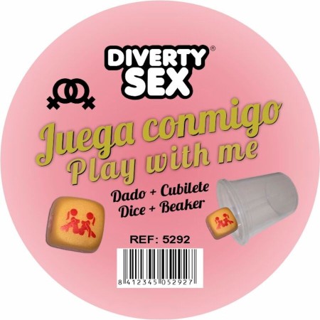 DIABLO PICANTE - Goldener harter Würfel mit Damenposen und Becher