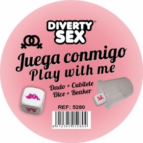 DIABLO PICANTE - Weißer harter Würfel mit Frauenposen und transparentem Becher