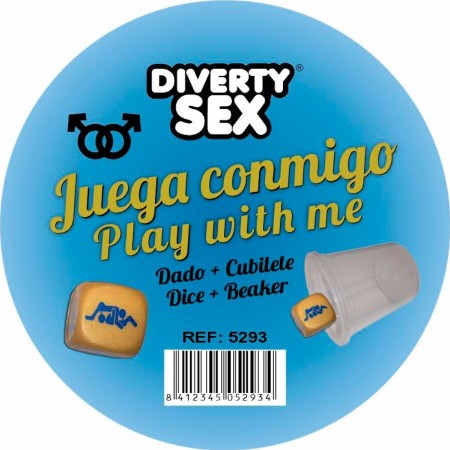 DIABLO PICANTE - Goldener harter Würfel mit Jungen-Positionen und Becher