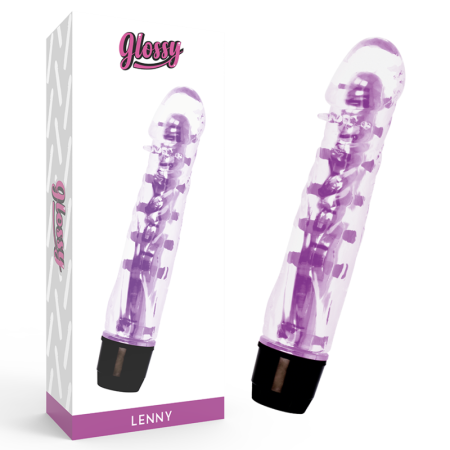 GLOSSY - LENNY VIBRATOR LILA, kraftvolle mehrstufige Vibration