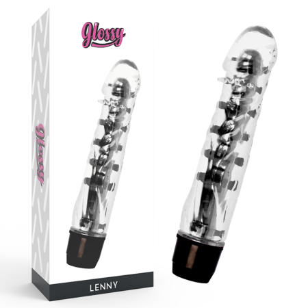 GLOSSY - LENNY Vibrator Schwarz, Ergonomisch & Wasserdicht