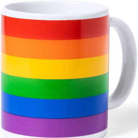 PRIDE - Tasse mit der LGBT-Flagge in Einzelverpackung aus Kraftpapier