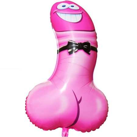 DIABLO PICANTE - Penisförmiger Partyballon in Pink 90 cm