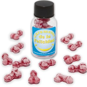 DIABLO PICANTE - Glas mit 12 Glücksbonbons in Penisform Erdbeer/Kirsche