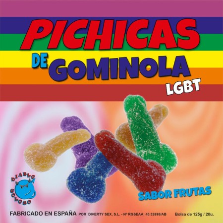 PRIDE - Fruchtige Gummipenis-Bonbons mit Zucker LGBT