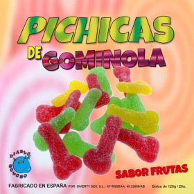 DIABLO GOLOSO - Fruchtige Gummibonbons in Penisform mit Zucker