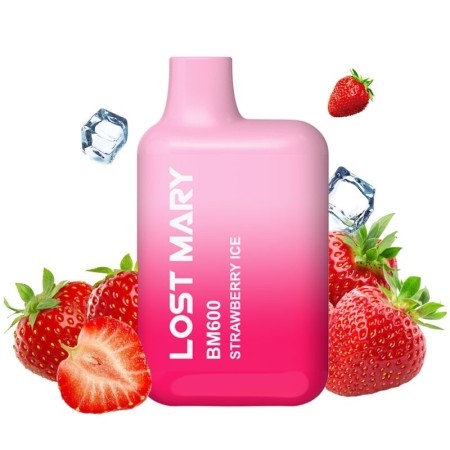 LOST MARY BM600 Einweg-Vape mit 2% Nikotin, Geschmack Gefrorene Erdbeere