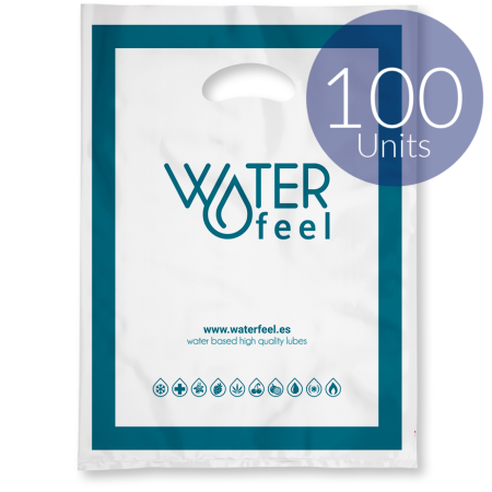 WATERFEEL - 100 große Plastikbeutel 40 x 50 cm, wiederverwendbar und umweltfreundlich