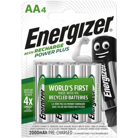ENERGIZER - Wiederaufladbare AA-Batterien, 4er Blisterpack