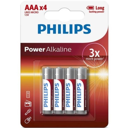 PHILIPS Power Alkaline AAA Batterie LR03 Blister 4er-Pack