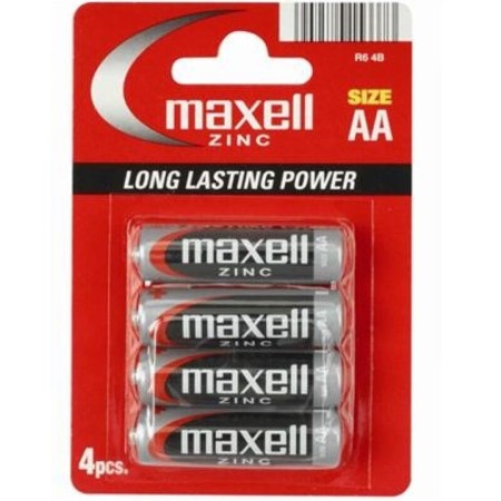 MAXELL - AA Mangan-Salzbatterie R6, 4er Blisterpack