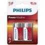 PHILIPS Power Alkali Batterie C LR14, 2er Pack