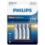 PHILIPS ULTRA ALKALINE AAA LR03 Batterie 4er Pack