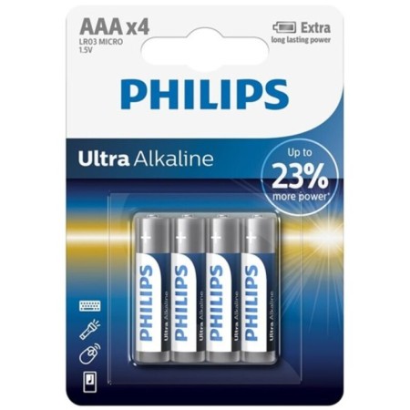 PHILIPS ULTRA ALKALINE AAA LR03 Batterie 4er Pack