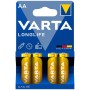 VARTA LONGLIFE AA LR6 Alkali-Batterien im 4er Blister