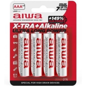 AIWA X-TRA ALKALINE AAA LR03 Alkaline Batterien, 4er Blisterpack