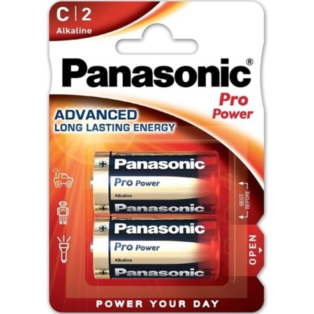 PANASONIC PRO POWER Alkaline C LR14 Batterie, 2er Blisterpack