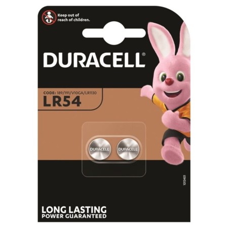 DURACELL LR54 LR1130 AG10 1,5V Alkaline Knopfzelle, 2er Blister