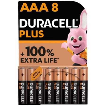 DURACELL PLUS POWER 100 AAA LR03 Alkaline Batterie - 8 Stück