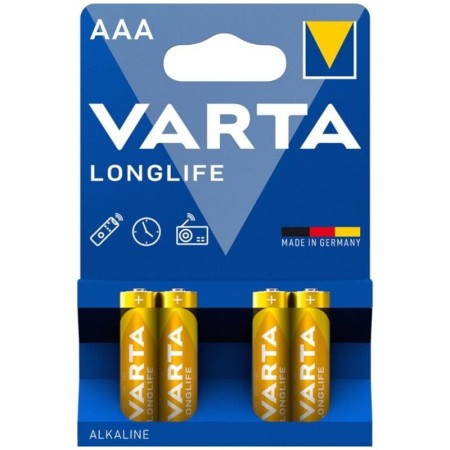 VARTA Longlife AAA Alkaline Batterie LR03, 4er Blisterpack
